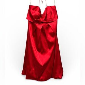 MORGAN & CO. VINTAGE RED SATIN BUBBLE DRESS